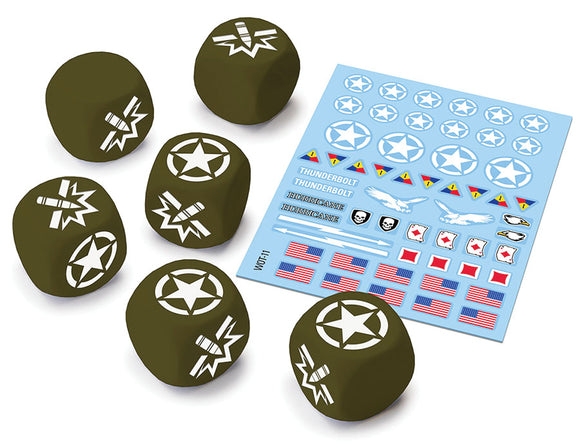 World of Tanks: Miniatures Game - American Upgrade Pack Dice (6) & Decal (1)