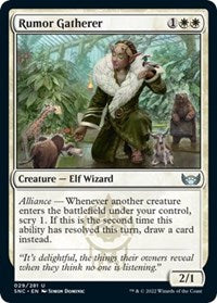 Magic: The Gathering Single - Streets of New Capenna - Rumor Gatherer Uncommon/029 FOIL Lightly Played