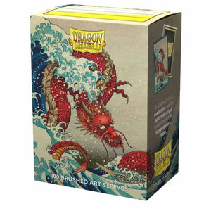 DRAGON SHIELD SLEEVES: ART BRUSHED: DRAGONS IN ART: THE GREAT WAVE (BOX OF 100)