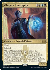 Magic: The Gathering Single - Streets of New Capenna - Obscura Interceptor Rare/211 FOIL Lightly Played