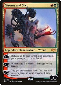 Magic: The Gathering - Modern Horizons - Wrenn and Six - Mythic/217 Lightly Played