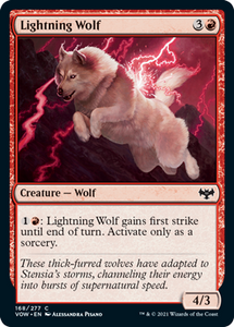 Magic: The Gathering - Innistrad: Crimson Vow - Lightning Wolf FOIL Common/168 Lightly Played