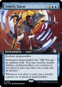 Magic: The Gathering Single - March of The Machine Commander - Teferi's Talent (Extended Art) - Rare/0082 - Lightly Played