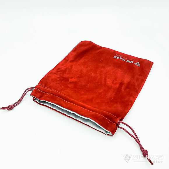 Satin Lined Velvet Bag - Medium Blood Red (5