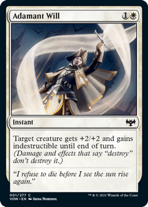 Magic: The Gathering - Innistrad: Crimson Vow - Adamant Will Common/001 Lightly Played
