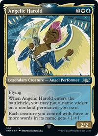 Magic: The Gathering - Unfinity - Angelic Harold (Showcase) (Foil) - Uncommon/255 Lightly Played
