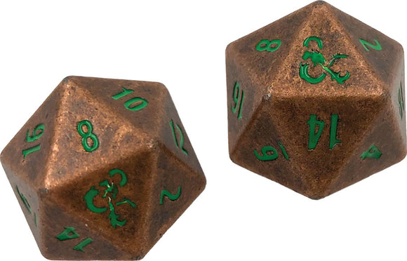 Dungeons & Dragons RPG: Heavy Metal Copper and Green D20 Dice Set - Feywild