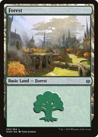 Magic: The Gathering - War of the Spark - Forest (263) Legendary/263 Lightly Played