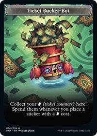 Magic: The Gathering - Unfinity - Ticket Bucket-Bot Token - Token/014 Lightly Played