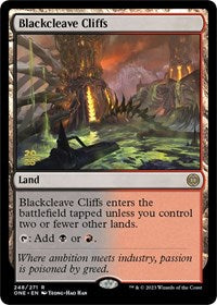 Magic: The Gathering Single - Phyrexia: All Will Be One - Blackcleave Cliffs (Pre-Release) - Rare/248 Lightly Played