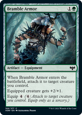 Magic: The Gathering - Innistrad: Crimson Vow - Bramble Armor FOIL Common/188 Lightly Played