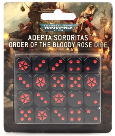 Warhammer 40,000 Adepta Sororitas Order of The Bloody Rose Dice Set