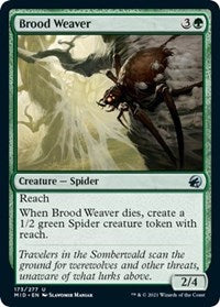 Magic: The Gathering Single - Innistrad: Midnight Hunt - Brood Weaver (Foil) - Common/173 Lightly Played