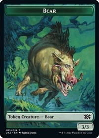 Magic: The Gathering Single - Double Masters 2022 - Boar // Eldrazi Scion Double-sided Token - FOIL Token/015 Lightly Played