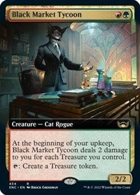 Magic: The Gathering Single - Streets of New Capenna - Black Market Tycoon (Extended Art) Rare/434 Lightly Played