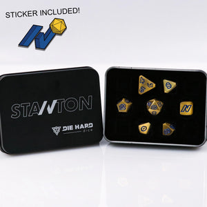 7 Piece RPG Set - Lumina Golden Gridiron - Johnny Stanton x Die Hard Dice