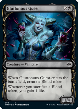 Magic: The Gathering - Innistrad: Crimson Vow - Gluttonous Guest (Showcase) FOIL Common/292 Lightly Played