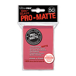Pro-Matte Deck Protectors Pack: Fuchsia 50ct