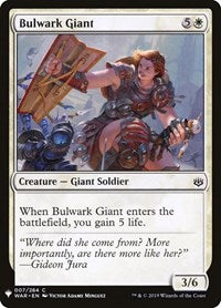 Magic: The Gathering Single - The List - War of the Spark - Bulwark Giant Common/007 Lightly Played