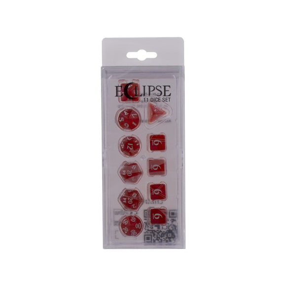 ULTRA PRO: 11CT POLYHEDRAL DICE: ECLIPSE APPLE RED
