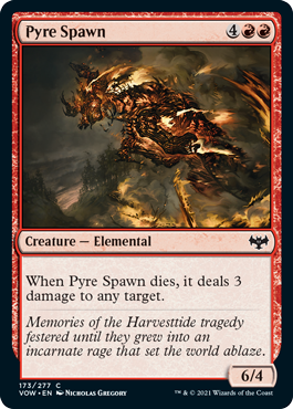 Magic: The Gathering - Innistrad: Crimson Vow - Pyre Spawn FOIL Common/173 Lightly Played