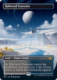 Magic: The Gathering - Unfinity - Hallowed Fountain (Borderless) (Foil) - Rare/277 Lightly Played