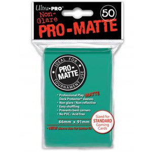 Pro-Matte Deck Protectors Pack: Aqua 50ct