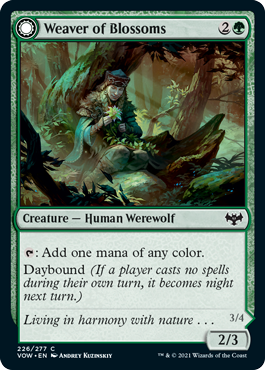 Magic: The Gathering - Innistrad: Crimson Vow - Weaver of Blossoms FOIL Common/226 Lightly Played
