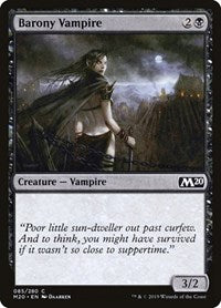 Magic: The Gathering Single - Core Set 2020 - Barony Vampire - Common/085 Lightly Played