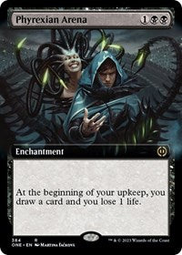 Magic: The Gathering Single - Phyrexia: All Will Be One - Phyrexian Arena (Extended Art) - Rare/384 Lightly Played