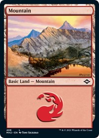 Magic: The Gathering Single - Modern Horizons 2 - Mountain (488) (Foil Etched) - Land/488 Lightly Played