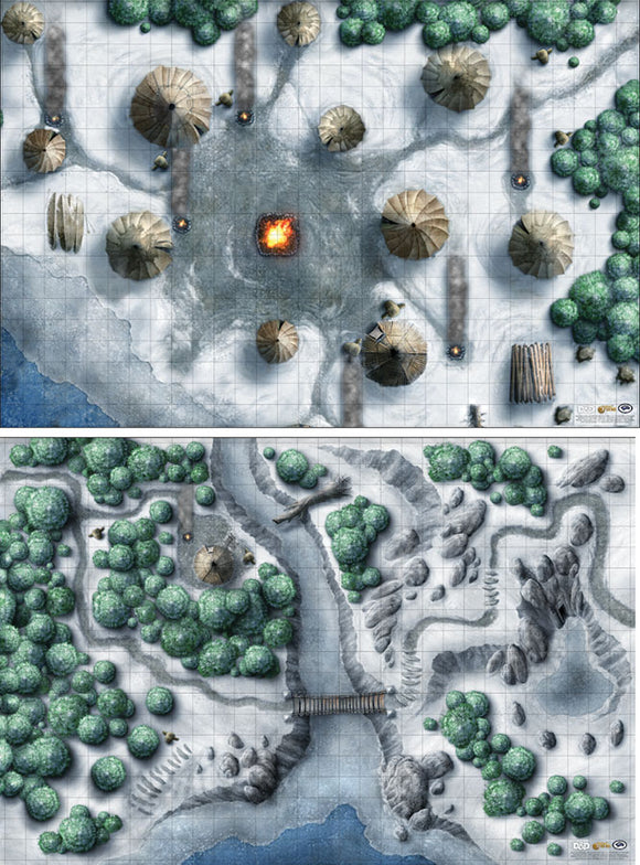 Dungeons and Dragons RPG: Icewind Dale Encounter Map Set (2x 20in x 30in)