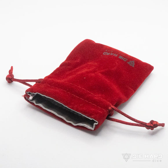 Satin Lined Velvet Bag - Small Red (3