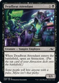 Magic: The Gathering - Unfinity - Deadbeat Attendant (Foil) - Common/069 Lightly Played