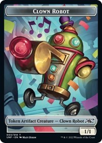 Magic: The Gathering - Unfinity - Clown Robot Token (003) (Foil)- Common/003 Lightly Played