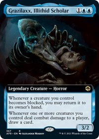 Magic: The Gathering - Adventures in the Forgotten Realms - Grazilaxx, Illithid Scholar (Extended Art) - Rare/367 Lightly Played