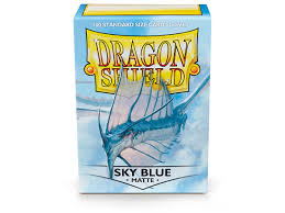 Dragon Shields: (100) Matte Sky Blue Standard Sleeves