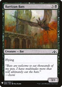 Magic: The Gathering Single - The List - Bartizan Bats - Common/062 Lightly Played