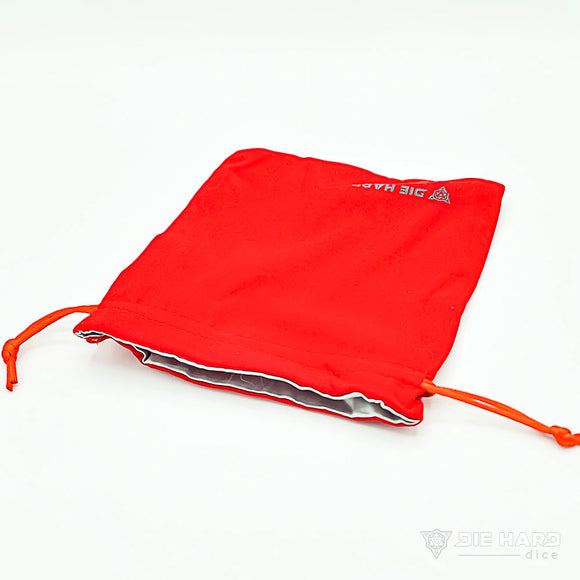 Satin Lined Velvet Bag - Medium Fire Red (5