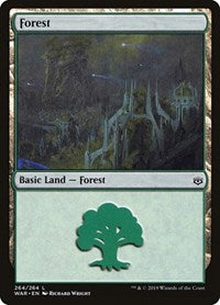 Magic: The Gathering - War of the Spark - Forest (264) Legendary/263 Lightly Played