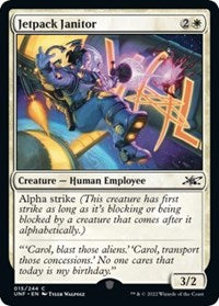 Magic: The Gathering - Unfinity - Jetpack Janitor (Foil) - Common/015 Lightly Played