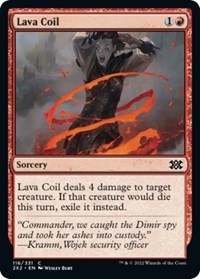 Magic: The Gathering Single - Double Masters 2022 - Lava Coil - FOIL Common/116 Lightly Played