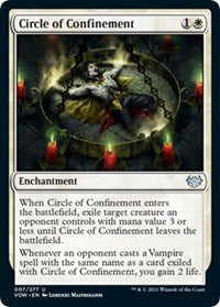 Magic: The Gathering - Innistrad: Crimson Vow - Circle of Confinement (Foil) - Uncommon/007 Lightly Played