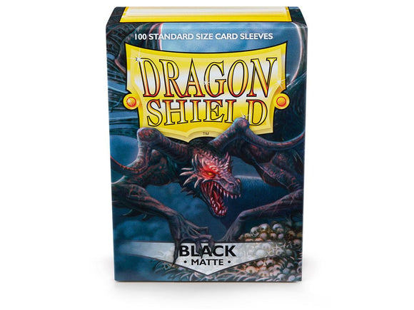 Dragon Shields: (100) Matte Black Standard Sleeves