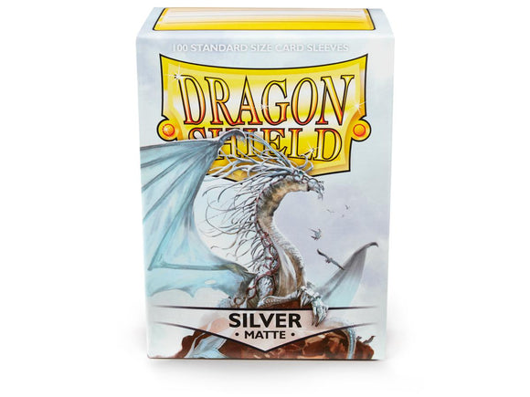 Dragon Shields: (100) Matte Silver Standard Sleeves