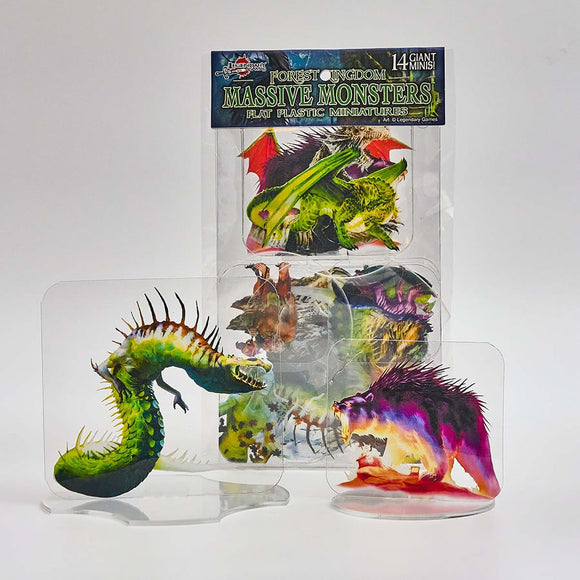Flat Plastic Miniatures: Legendary Games - Forest Kingdoms Massive Monsters (14pc)