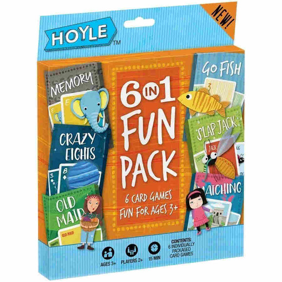 HOYLE PLAYING CARD GAME: SIX-IN-ONE FUN PACK (6 in 1)