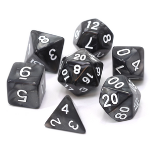 RPG Set - Black Swirl with White