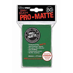 Pro-Matte Deck Protectors Pack: Green 50ct