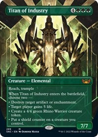 Magic: The Gathering Single - Streets of New Capenna - Titan of Industry (Borderless) - FOIL Mythic/3289 Lightly Played
